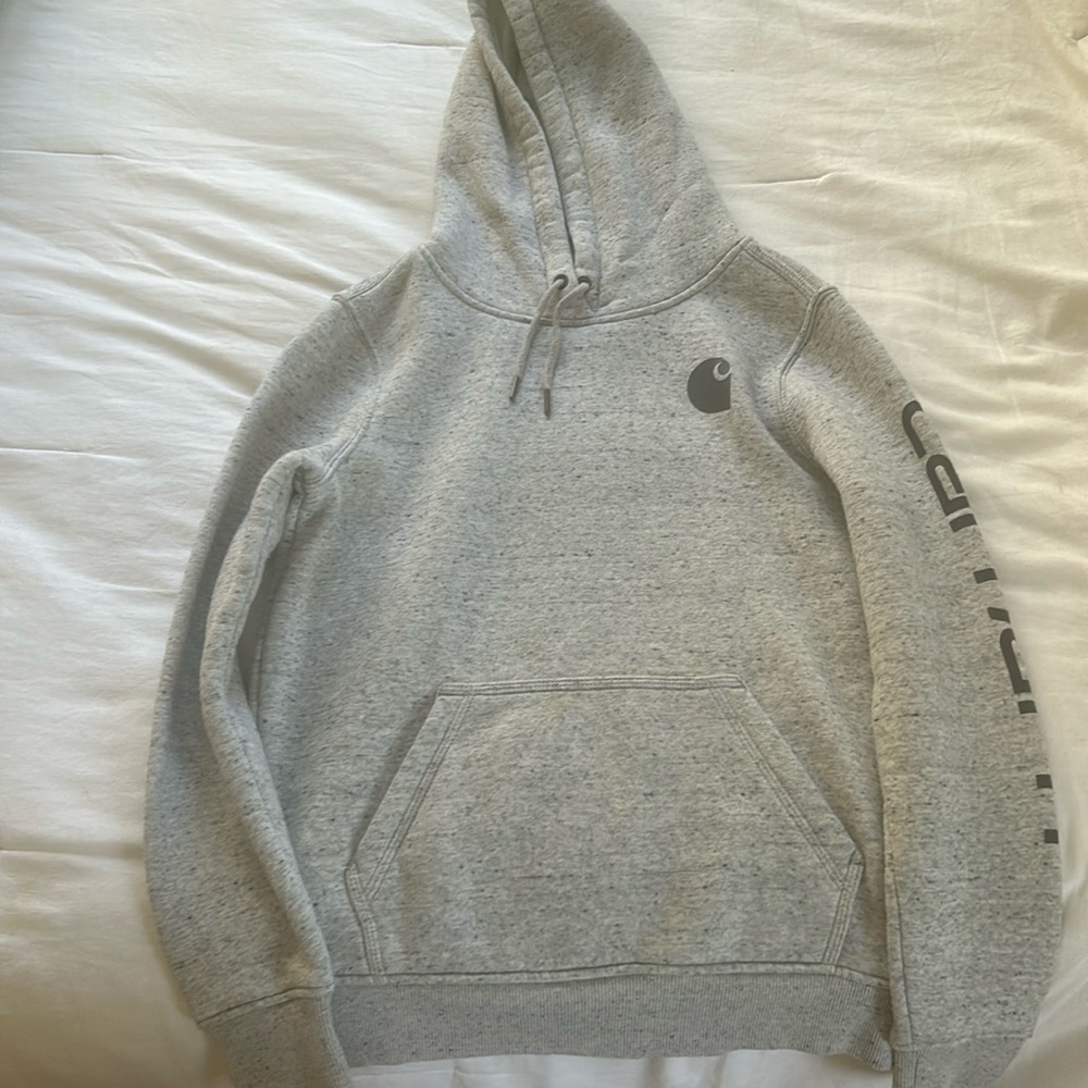Women’s extra small relaxed, fit Carhartt hoodie gray/black